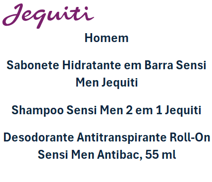 Kit Casal por SEAcef - Jequiti para Homem e Mulher